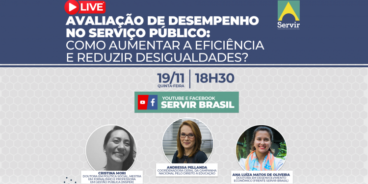 Live da Frente Servir Brasil debate avaliação de desempenho no serviço público
