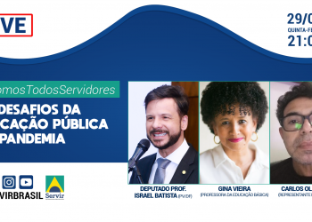 Os desafios da educação pública na pandemia serão discutidos em live promovida pela Servir Brasil nesta quinta-feira (29/4)